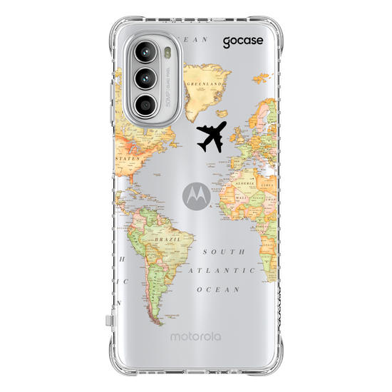 Capinha para celular Mapa Mundi Clean Customizável