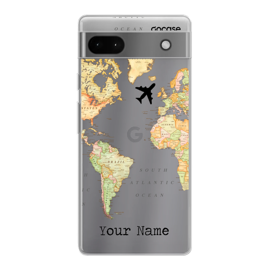 World Map Clean Customizable Phone Case