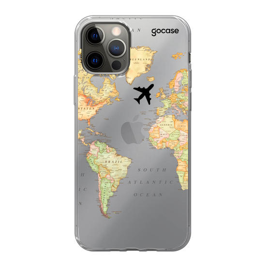 World Map Clean Customizable Phone Case