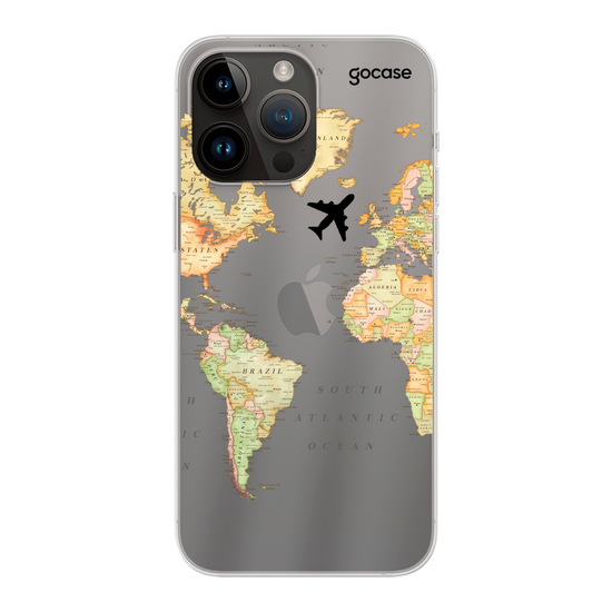 World Map Clean Customizable Phone Case