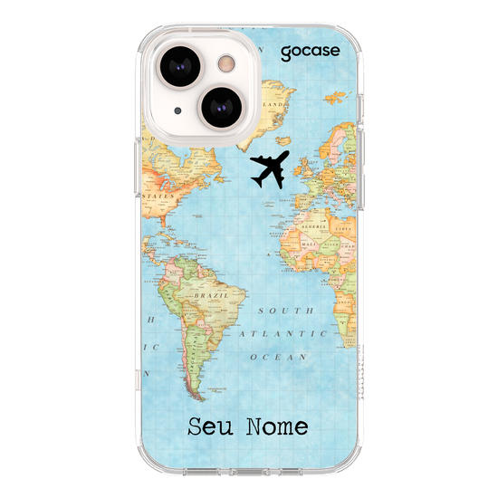 Capinha para celular Mapa Mundi Customizável