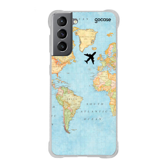 Capinha para celular Mapa Mundi Customizável
