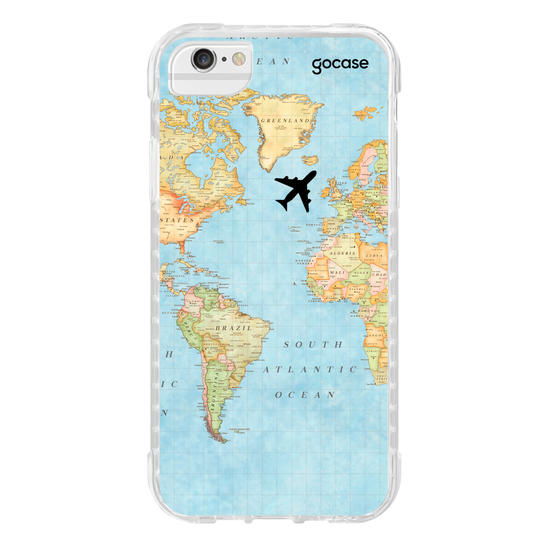 Capinha para celular Mapa Mundi Customizável
