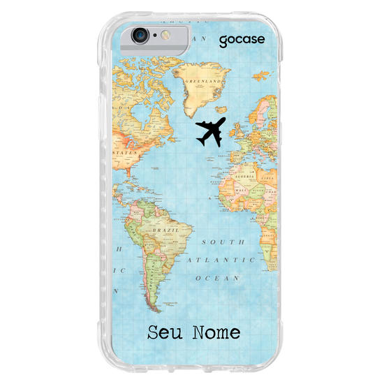 Capinha para celular Mapa Mundi Customizável