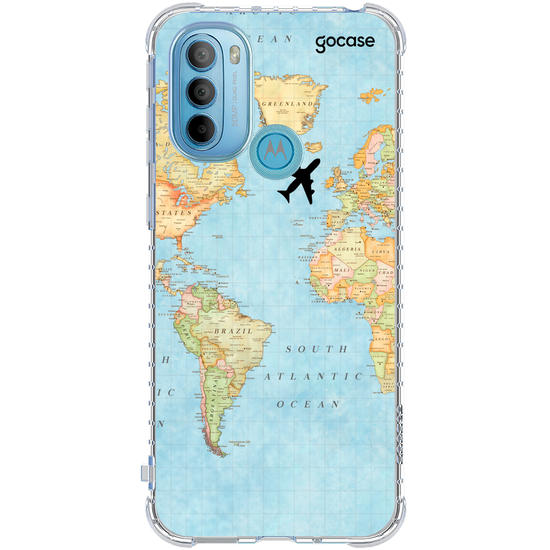 Capinha para celular Mapa Mundi Customizável