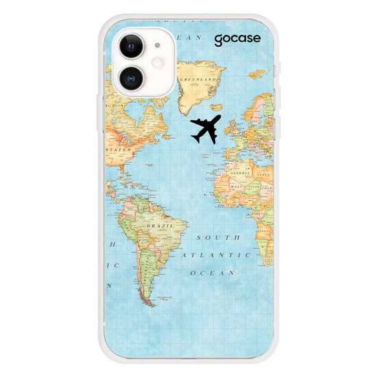 World Map with Name Phone Case