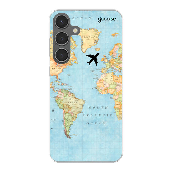 World Map with Name Phone Case
