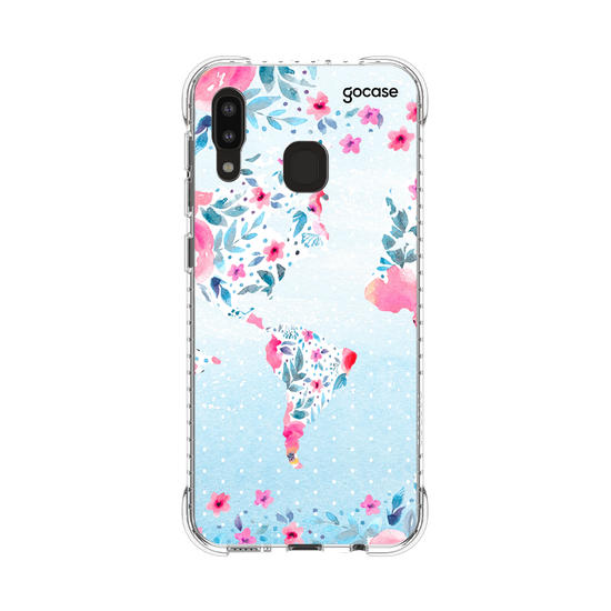 Capinha para celular Mapa Mundi Floral