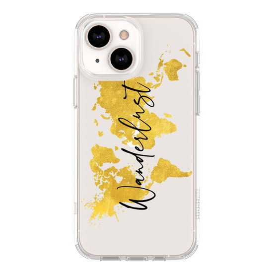Gold Clean Wanderlust Mundi Map Phone Case