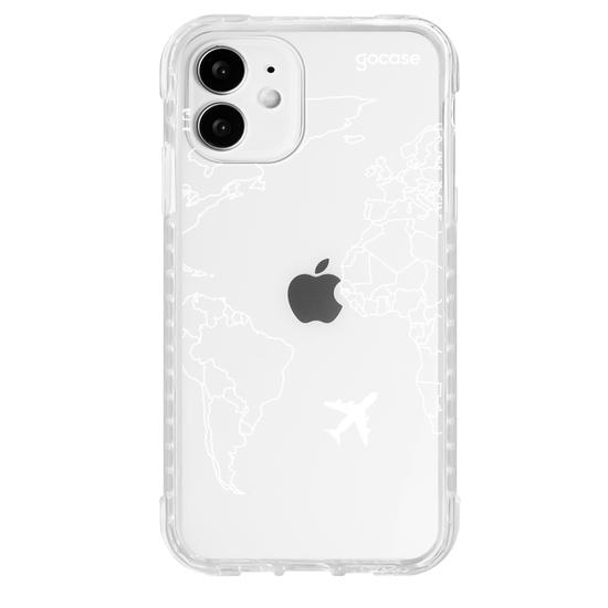 Capinha para celular Mapa Mundi Lines Customizável