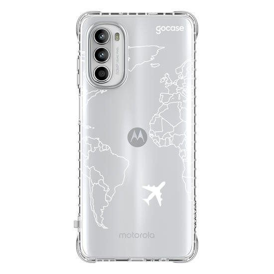 Capinha para celular Mapa Mundi Lines Customizável
