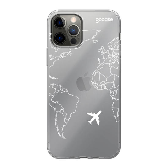 World Map Lines Customizable Phone Case