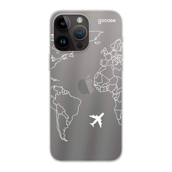 World Map Lines Customizable Phone Case