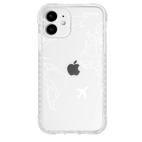 Capinha para celular Mapa Mundi Lines Manuscrita (White)