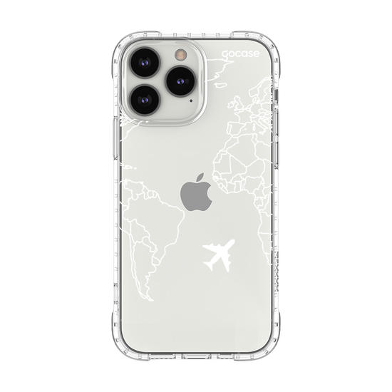 Capinha para celular Mapa Mundi Lines Manuscrita (White)