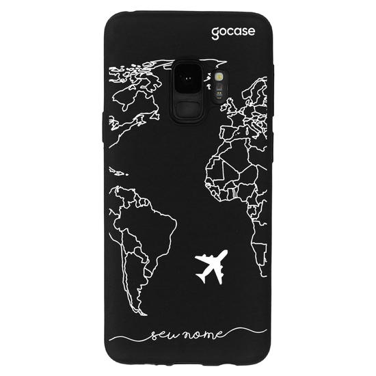Capinha para celular Mapa Mundi Lines Manuscrita (White)
