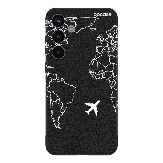 Capinha para celular Mapa Mundi Lines Manuscrita (White)