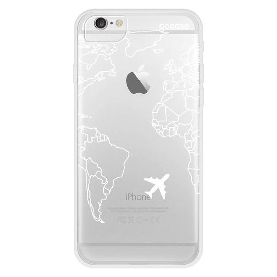 Cover World Map Lines Handwritten (White)