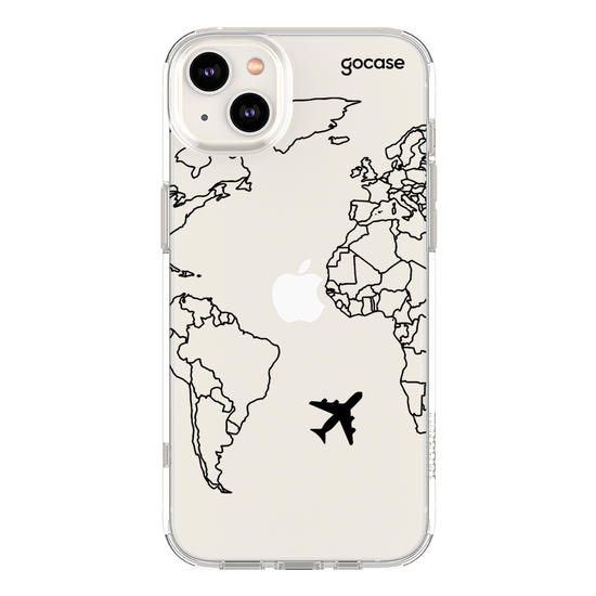 Capinha para celular Mapa Mundi Lines Manuscrita