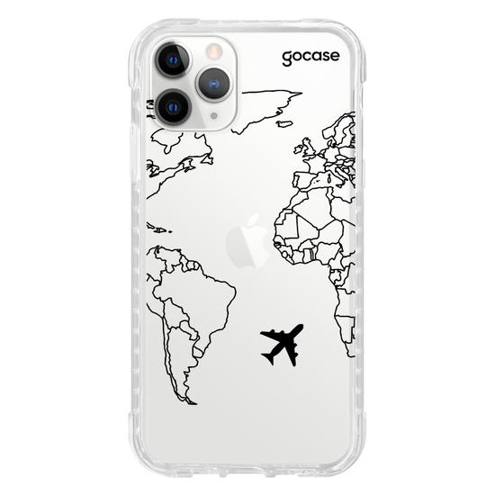 Capa de telefone com mapa do mundo para iphone 13 8 7 6 6S Plus X