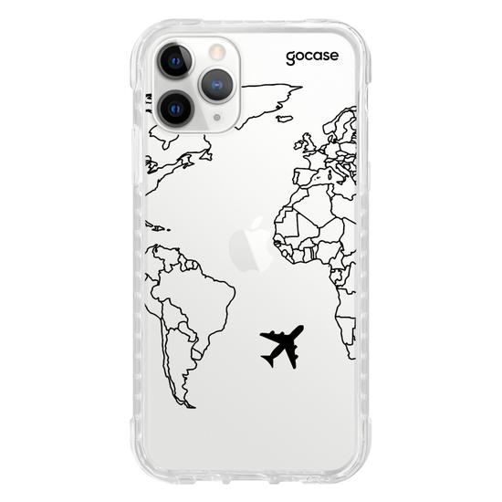 Capinha para celular Mapa Mundi Lines Manuscrita