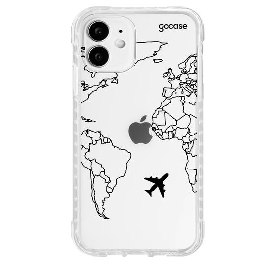 Capinha para celular Mapa Mundi Lines Manuscrita