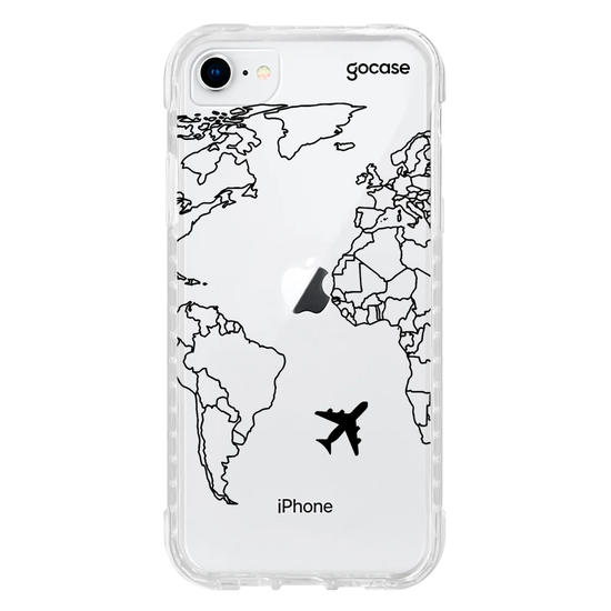 Capinha para celular Mapa Mundi Lines Manuscrita
