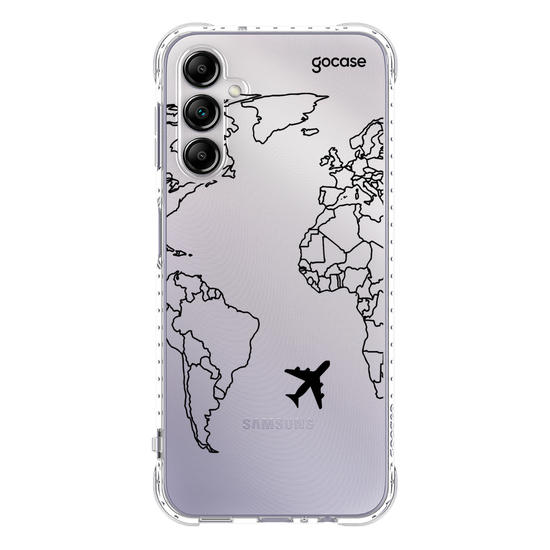 Capinha para celular Mapa Mundi Lines Manuscrita