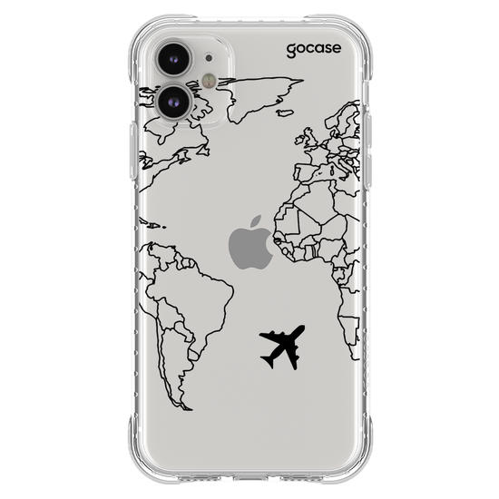 Capinha para celular Mapa Mundi Lines Manuscrita