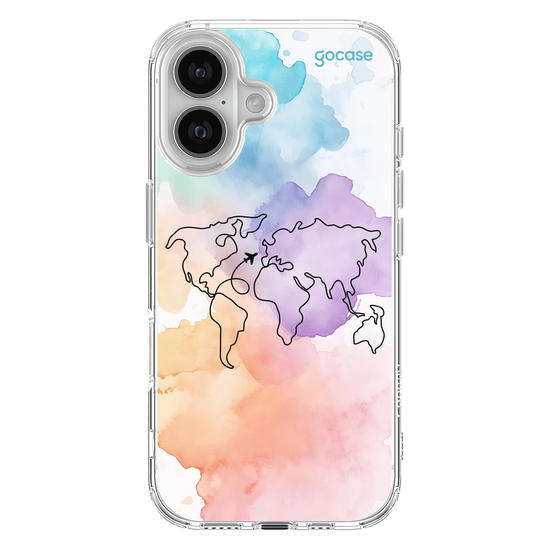 Capinha para celular  Mapa-Mundi Multicolor