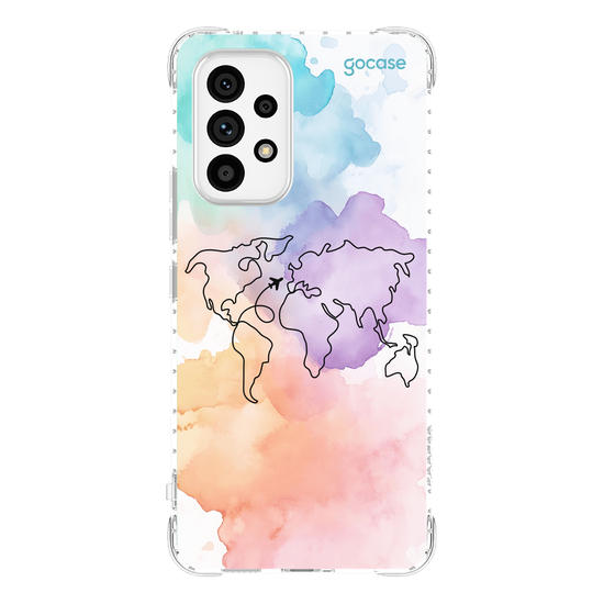 Capinha para celular  Mapa-Mundi Multicolor