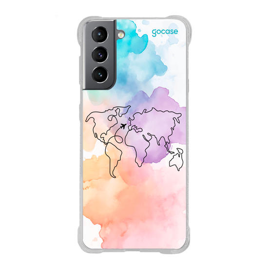 Capinha para celular  Mapa-Mundi Multicolor