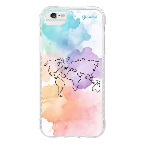 Capinha para celular  Mapa-Mundi Multicolor