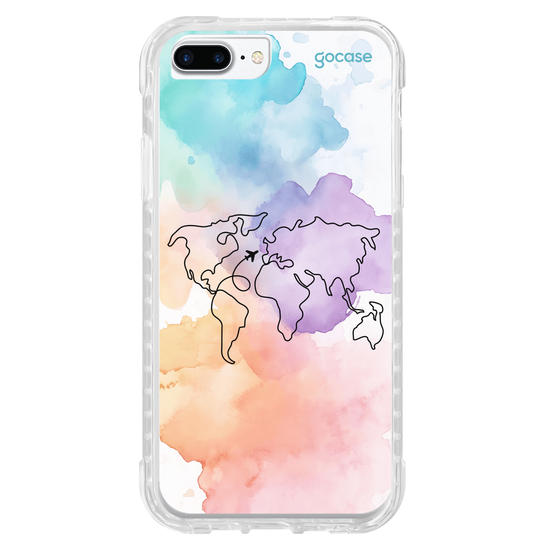 Capinha para celular  Mapa-Mundi Multicolor