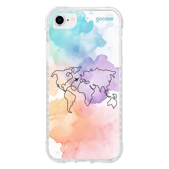 Capinha para celular  Mapa-Mundi Multicolor