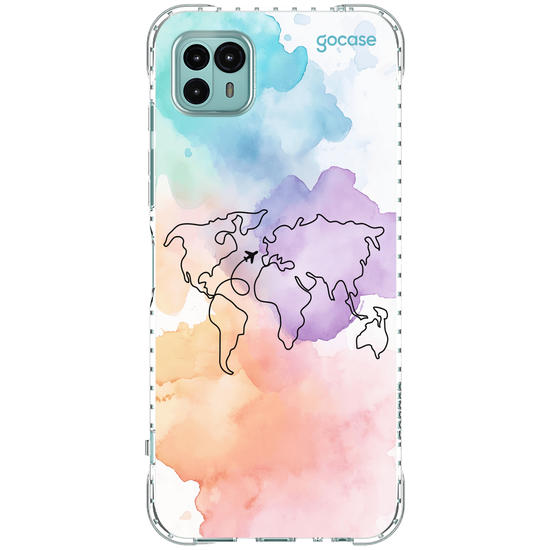 Capinha para celular  Mapa-Mundi Multicolor