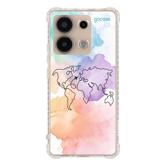 Capinha para celular  Mapa-Mundi Multicolor