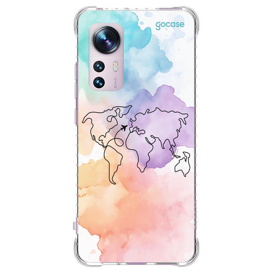 Capinha para celular  Mapa-Mundi Multicolor