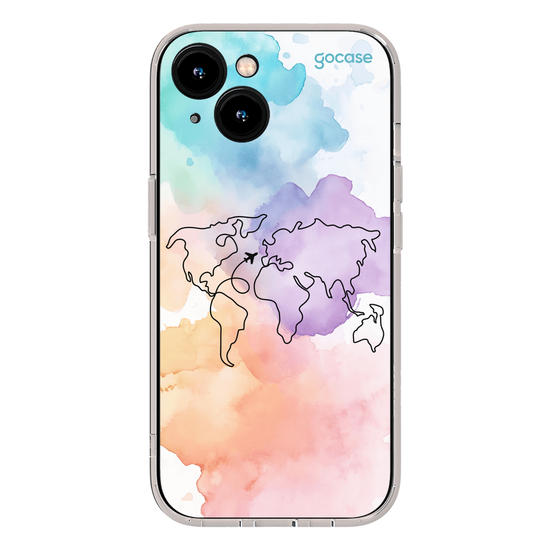 Capinha para celular  Mapa-Mundi Multicolor