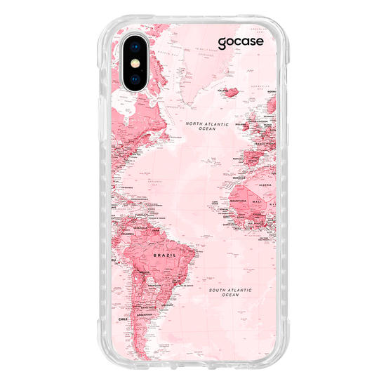 Capa de telefone com mapa do mundo para iphone 13 8 7 6 6S Plus X