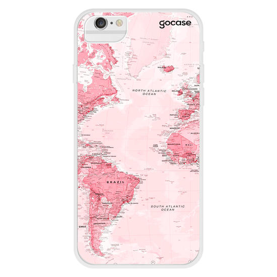 Cover World Map Pink Handwritten