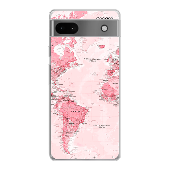 World Map Pink Phone Case