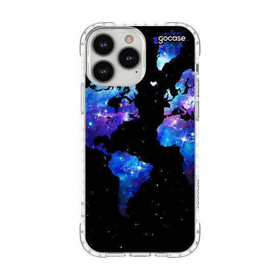Capinha para celular Mapa Mundi Universo Manuscrita