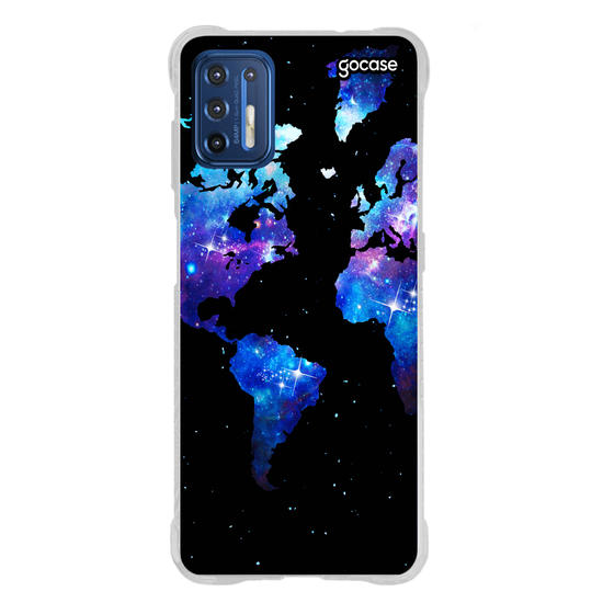 Capinha para celular Mapa Mundi Universo Manuscrita