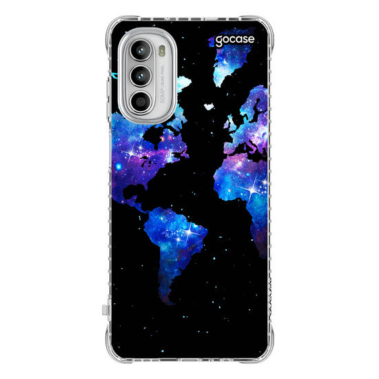 Capinha para celular Mapa Mundi Universo Manuscrita