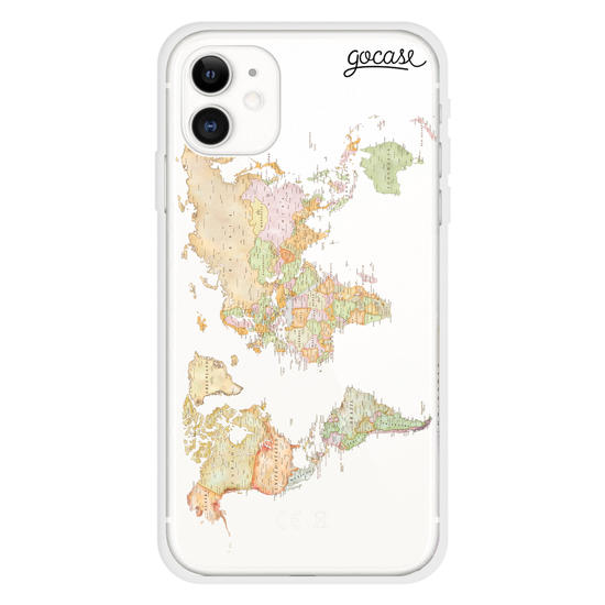 Vintage Clean Mundi Map Phone Case