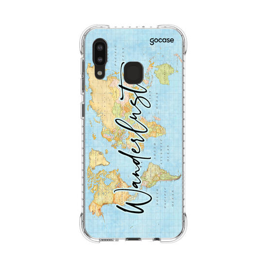 Capinha para celular Mapa Mundi Wanderlust Vertical