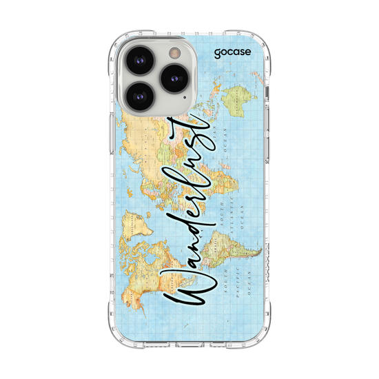 Capinha para celular Mapa Mundi Wanderlust Vertical