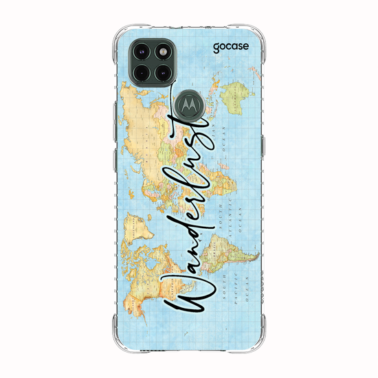 Capinha para celular Mapa Mundi Wanderlust Vertical