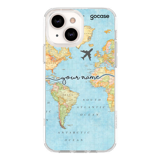 World Map Handwritten Phone Case